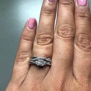 Zales diamond engagement ring and wedding band